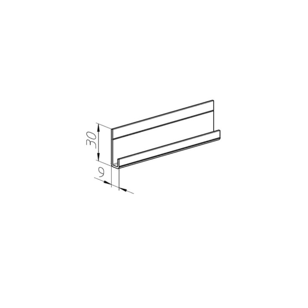 Vinylit Starterprofil Kunststoff Weiß (VinyTec) - 2,5m